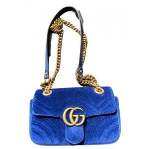 Gucci marmont flap velvet bag